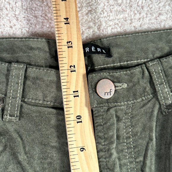 Monfrere Velvet Slim Straight Jeans Green Size 34x32 Classic Comfy - Picture 12 of 14